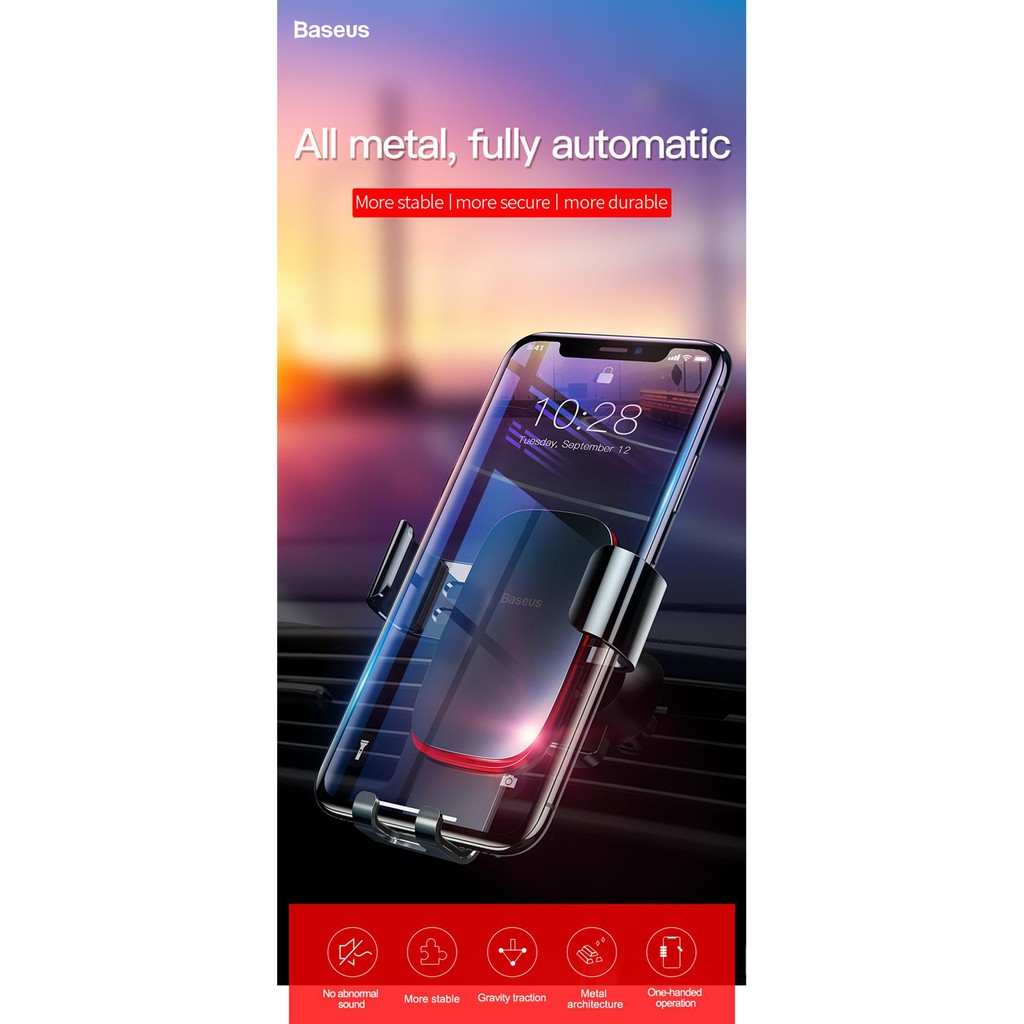 BASEUS Metal Gravity Automatic Air Outlet Car Mount