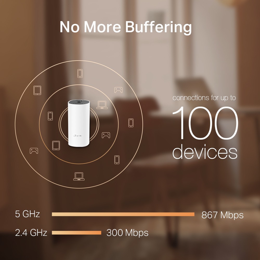 TP-LINK Deco M4 PACK 3 มี 3 ตัวใน 1 กล่อง TP-LINK AC1200 Whole Home Mesh Wi-Fi System [ประกันตลอดอายุการใช้งาน]
