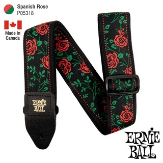 ERNIE BALL® P05318 Spanish Rose Jacquard Strap สายสะพายกีตาร์ 3in1 ลวดลายศิลปะ สำหรับกีตาร์โปร่ง/กีตาร์ไฟฟ้า/กีตาร์เบส ร