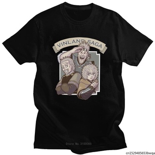 เสื้อยืดแขนสั้นพิมพ์ลายการ์ตูน Vinland Saga สําหรับผู้ชาย