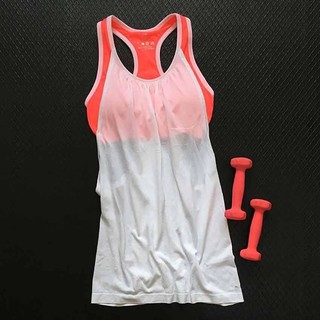 เสื้อโยคะ พิลาทิส ชุด Sport Bra 2 in 1- ขาวแสด