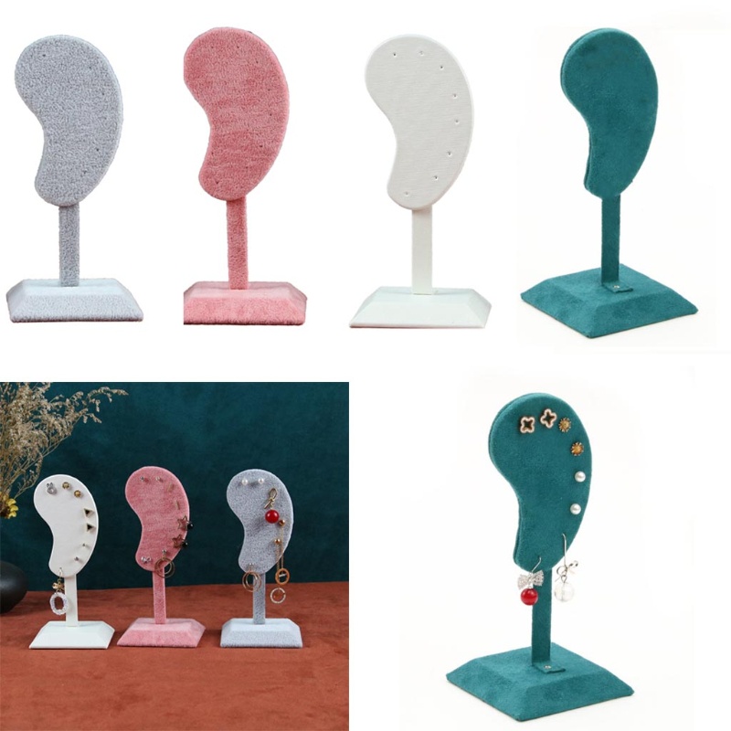 สีดําต่างหู Studs Holder Organizer Rack ประณีตต่างหูเครื่องประดับ Rack สําหรับเครื่องประดับ Shop Hom