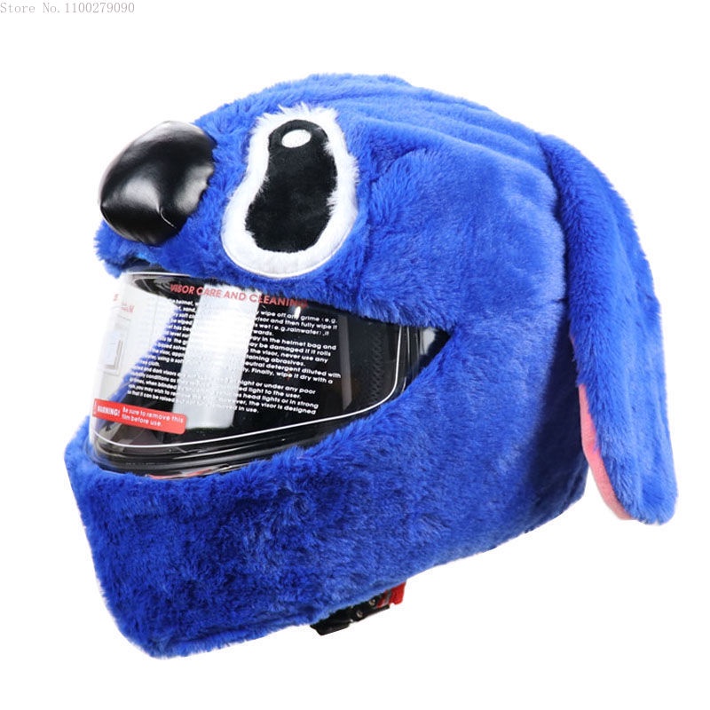 วินาทีCasco Moto Jaw Helmet Cover Rabbit Toothless Funny Plush Adult ...