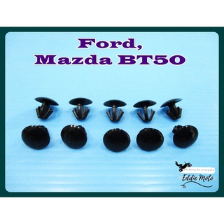 FORD  MAZDA BT50 RUBBER CLIP LOCK CAR HOOD HANDLE (10 PCS.) "BLACK"  // กิ๊บยางฝากระโปรง (10 ตัว)