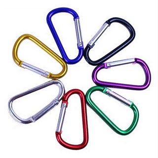 Carabiner พวงกุญแจอลูมิเนียมอัลลอยด์แบบพกพา 10 ชิ้น