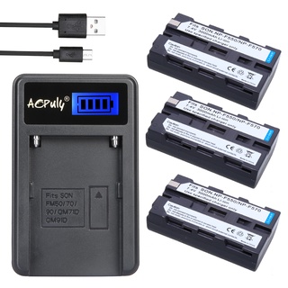 3Pcs NP-F570 NP-F530 NP F550 F570 Batteries + NP-F550 LCD USB Charger for Sony CCD-SC55 CCD-TRV81 DCR-TRV210 MVC-FD81 ca