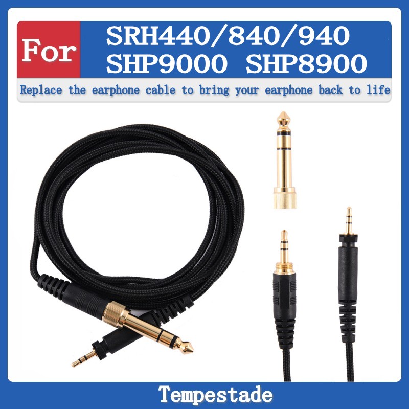 สายเคเบิลอะแดปเตอร์หูฟัง แบบเปลี่ยน สําหรับ SRH440 SRH840 SRH940 SHP9000 SHP8900