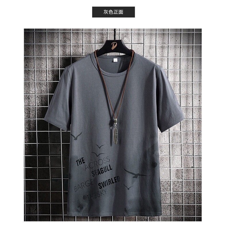 เสื้อยืดคอกลมแขนสั้น เสื้อแฟชันเท่ๆ ลายเสื้อลำลอง ราคาถูก