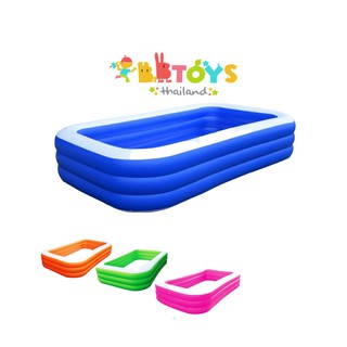 BBtoys สระว่ายน้ำเป่าลม สระว่ายน้ำเด็ก ขนาด 2.05, 2.60, 3.05 เมตร พร้อมเครื่องสูบลม เหมาะสำหรับเด็ก อายุ 1 ปี+