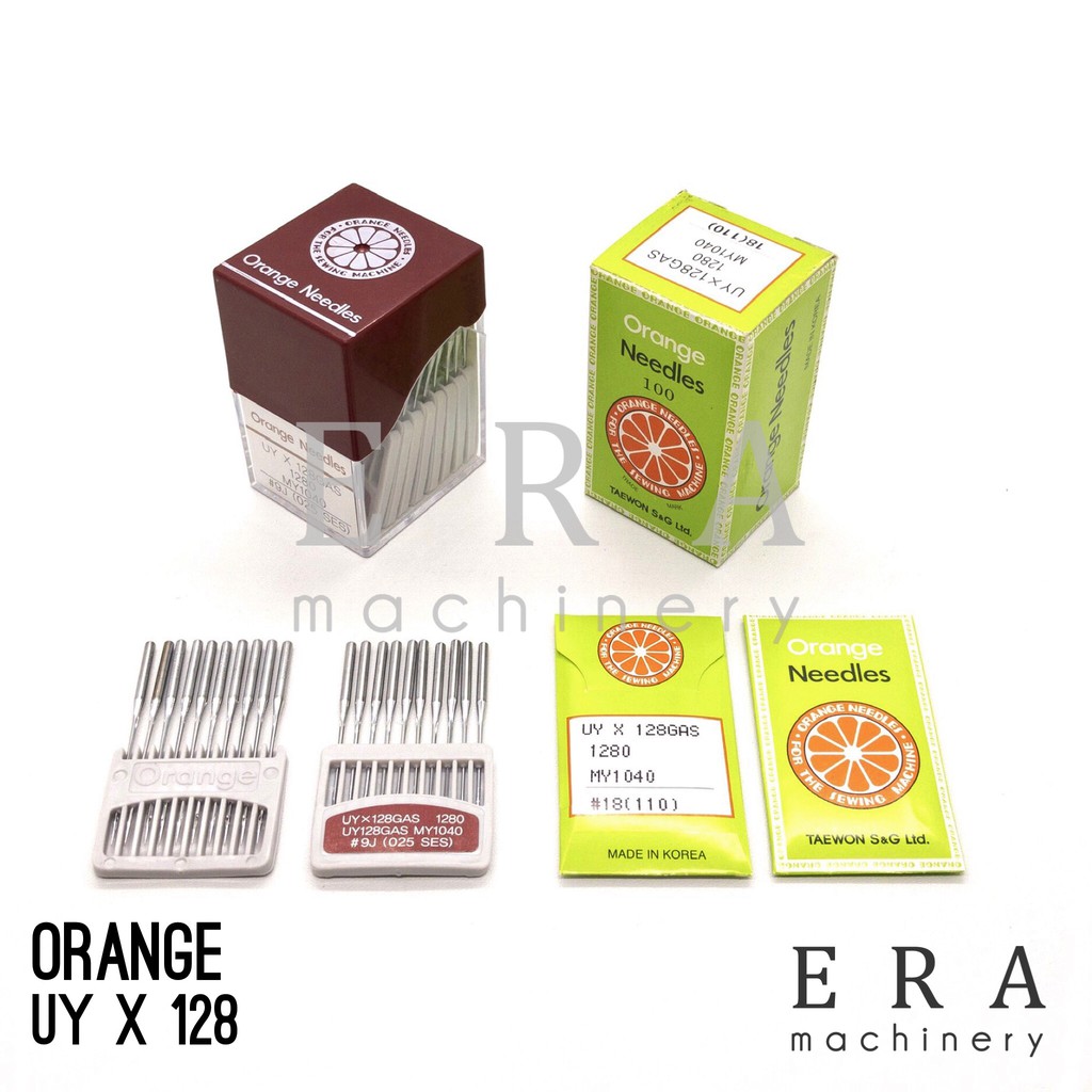 เข็มเย็บผ้า UYx128 เข็มสีส้ม เกาหลี Kamkut Kamput Bis Overdeck Interlock UY x 128 GAS