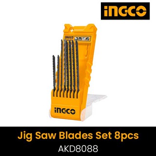 ING CO AKD8088 jig saw blade set 8 pcs ชุดใบเลื่อยจิ๊กซอว์ 8 ชิ้น ใบเลื่อยจิกซอ ใบเลื่อยจื๊กซอสำหรับตัดไม้T0611