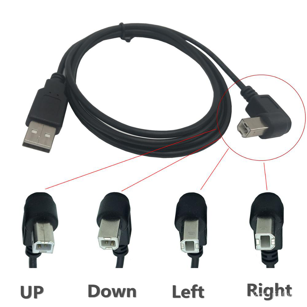 USB 2.0 A Male To USB B Male Type B BM Up&Down&Right & Left Angle ...