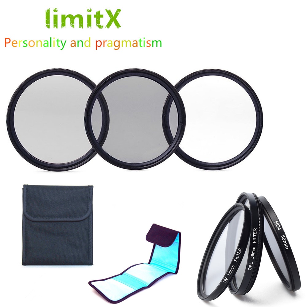 ตัวกรองกล้องlimitX Accessories Bundle UV CPL ND4 Filter & 3 Pack Filter