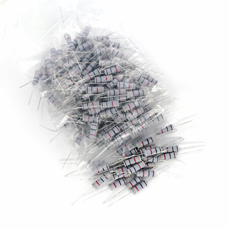 50 ชิ้น/ล็อต Resistor Karbon Film 2w 470ohm 5% Resistor 2w 470r Ohm 5% แหวน 2w