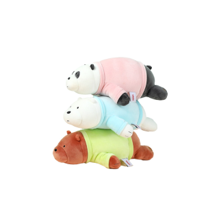 MINISO ตุ๊กตา We Bare Bears ของเล่น ของขวัญเด็ก ตุ๊กตาสัตว์น่ารัก-Lovely Lying Plush Toy