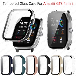 เคส PC ป้องกันเต็มจอ พร้อมกระจกนิรภัย สําหรับ Huami Amazfit GTS 4 mini watch Cover