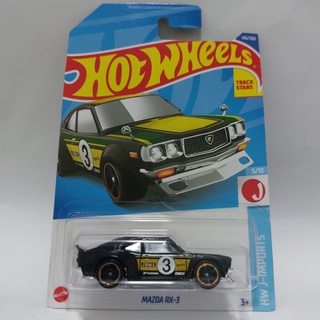 รถเหล็ก Hotwheels MAZDA RX-3 สีเขียว เบอร์ 3 (ib06)