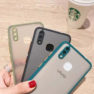 เคสกันกล้องขอบสี รุ่น วีโว่ vivo y12 y17 y20 y30 y50 v9 v19 y95 y93 y91i v9 y85 oppo R9s เคสกันกล้อง กล้องสี หลังด้าน