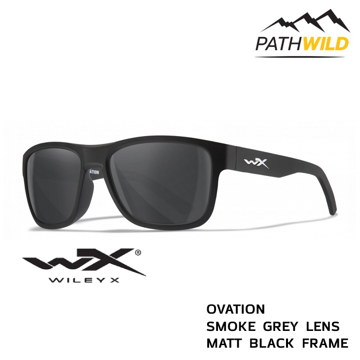 แว่น WILEY-X OVATION สี SMOKE GREY / MATTE BLACK FRAME มีความแข็งแรง ทนทาน น้ำหนักเบา ป้องกันแสง UVA
