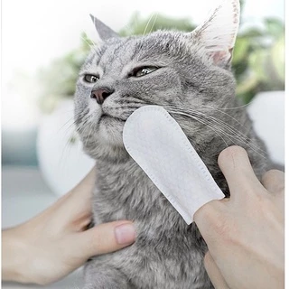 yugogo🐾สัตว์เลี้ยงแปรงฟัน ผ้าเช็ดทำความสะอาดฟันสัตว์เลี้ยง ทำความสะอาดฟันและขจัดตะกรัน ปลอดภัย ไม่รุนแรง ไม่ระคายเคือง