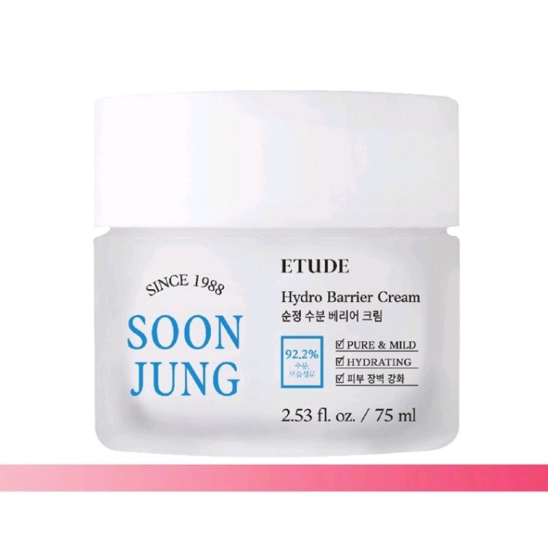 เเท้100%พร้อมส่ง# Etude Soon Jung Hydro Barrier Cream 75 ml.