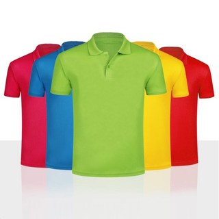 เสื้อโปโลไมโครไฟเบอร์แห้งเร็ว 8 สี 5 ขนาด