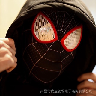 หน้ากากคอสเพลย์ Spiderman Headgear Face Mask Hero Expedition Mask Miles แบบยืดหยุ่น สําหรับปาร์ตี้ฮาโลวีน