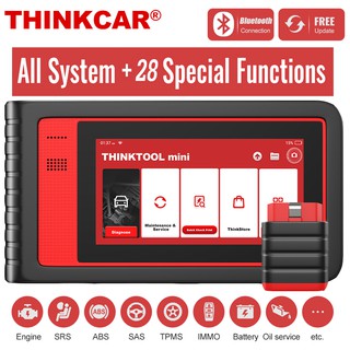 Thinkcar Thinktool เครื่องสแกนเนอร์ OBD2 OBD 2 ระบบเต็มรูปแบบ ขนาดเล็ก พร้อมทดสอบแอคทีฟ ABS SAS Reset ECU Coding และโปรแกรมมิ่ง