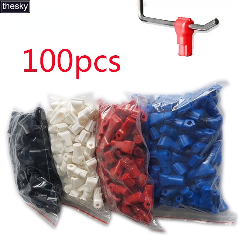 100 ชิ้น ตัวล็อคใช้กับตะขอแขวนสินค้า ระบบล็อคแบบแม่เหล็ก ตัวล็อคฮุกกันขโมย