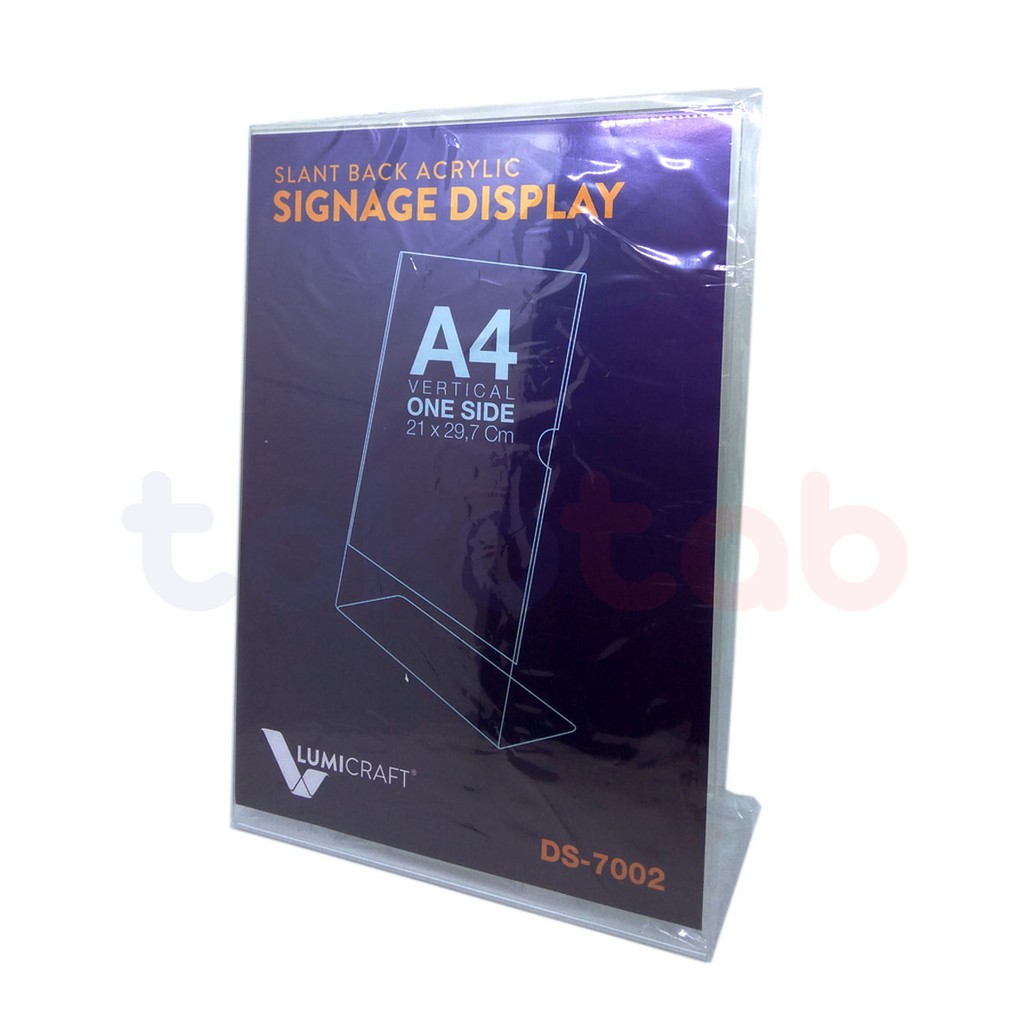 ACRY DISP SIGN HOLD A4 VER 1 ด้านข้าง DS-7002