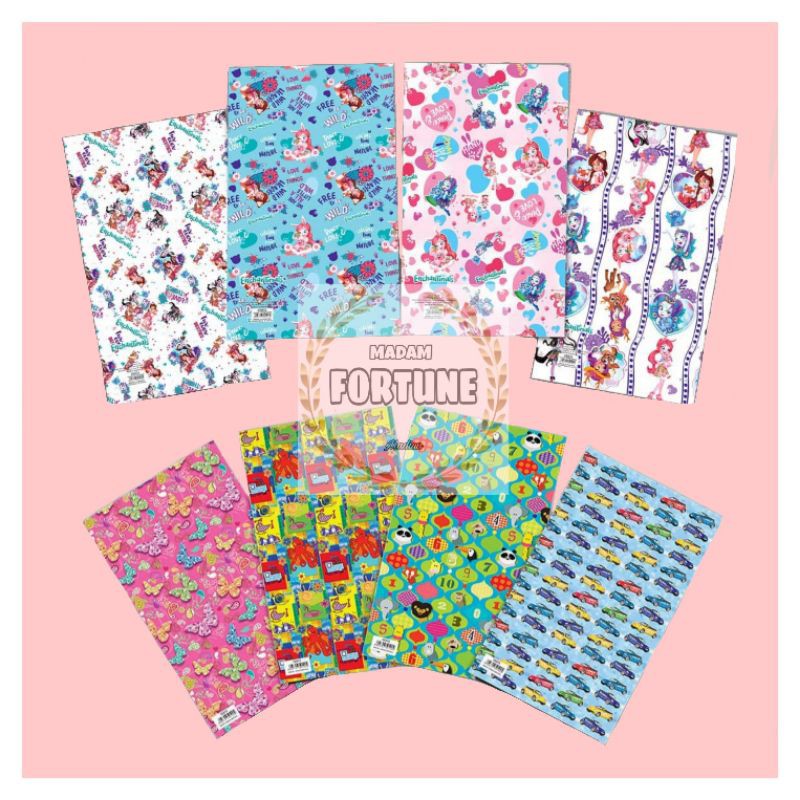 KIKY GIFT PAPER 10 LBR BATIK CARTOON FLOWERS