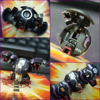 Best Seller!! AUTH RARE !! BAKUGAN B1 DARKUS 380G POWER - Metal Purple Silver Dual Head บาคุกัน สองหัว ดำ ม่วง แกนเหล็ก