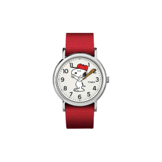 Timex TW2R41400 PEANUTS WEEKENDER RED นาฬิกาข้อมือผู้ชายเเละผู้หญิง สีแดง