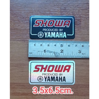 สติ๊กเกอร์ฟรอย 3.5x6.5cm. showa yamaha ติดรถมอเตอร์ไซด์