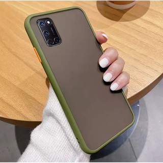 Case Realme7 5G ปุ่มสี เคสกันกระแทก ขอบสีหลังขุ่น เคส Realme 7 เคสโทรศัพท์ เรียวมี7