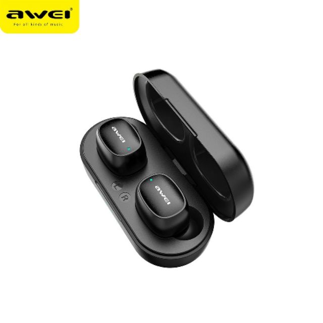 AWEI T13 บลูทูธไร้สาย True Wireless พร้อมกล่องชาร์จไฟ Bluetooth V5.0 Mini TWS