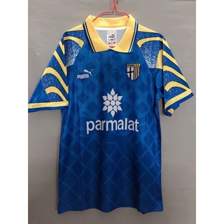 เสื้อกีฬาแขนสั้น ลายทีมชาติฟุตบอล Parma 95-97 Parma สไตล์วินเทจ ไซซ์ S-XXL AAA