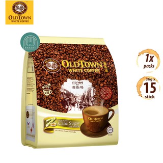 OLDTOWN White Coffee 3 in 1 Natural Cane Sugar Instant Premix White Coffee 36g x 15 sticks