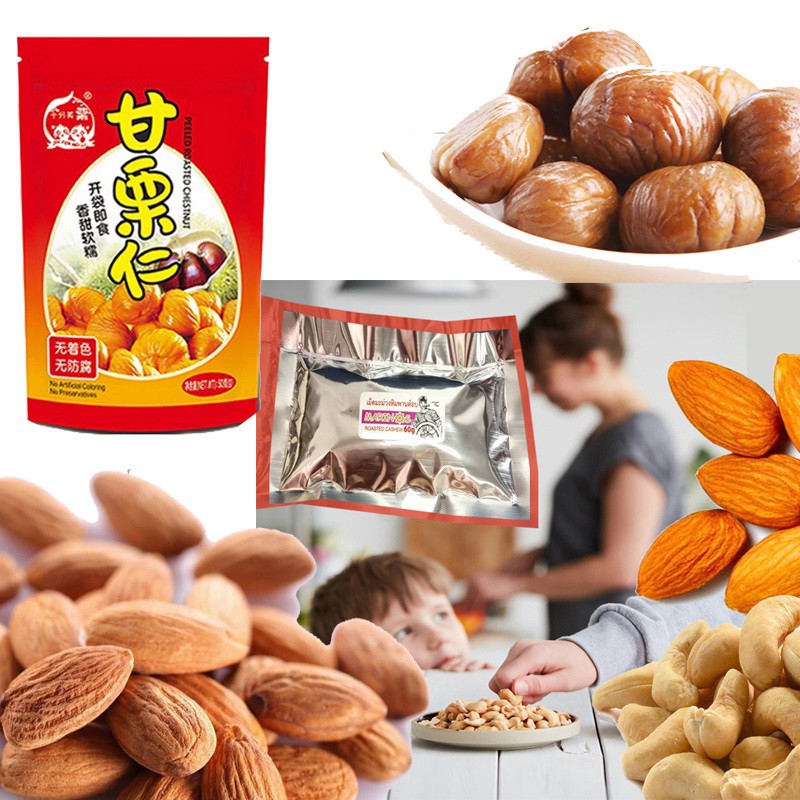 HOT (ทุกอย่าง6ถุง) เม็ดมะม่วงหิมพานต์ เม็ดบัว เกาลัด เมล็ดทานตะวัน ถั่ว ธัญพืชอบกรอบ