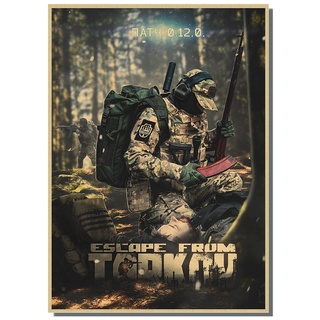 Video Game Escape From Tarkov Solider Kraft Paper Poster Wall Artwork