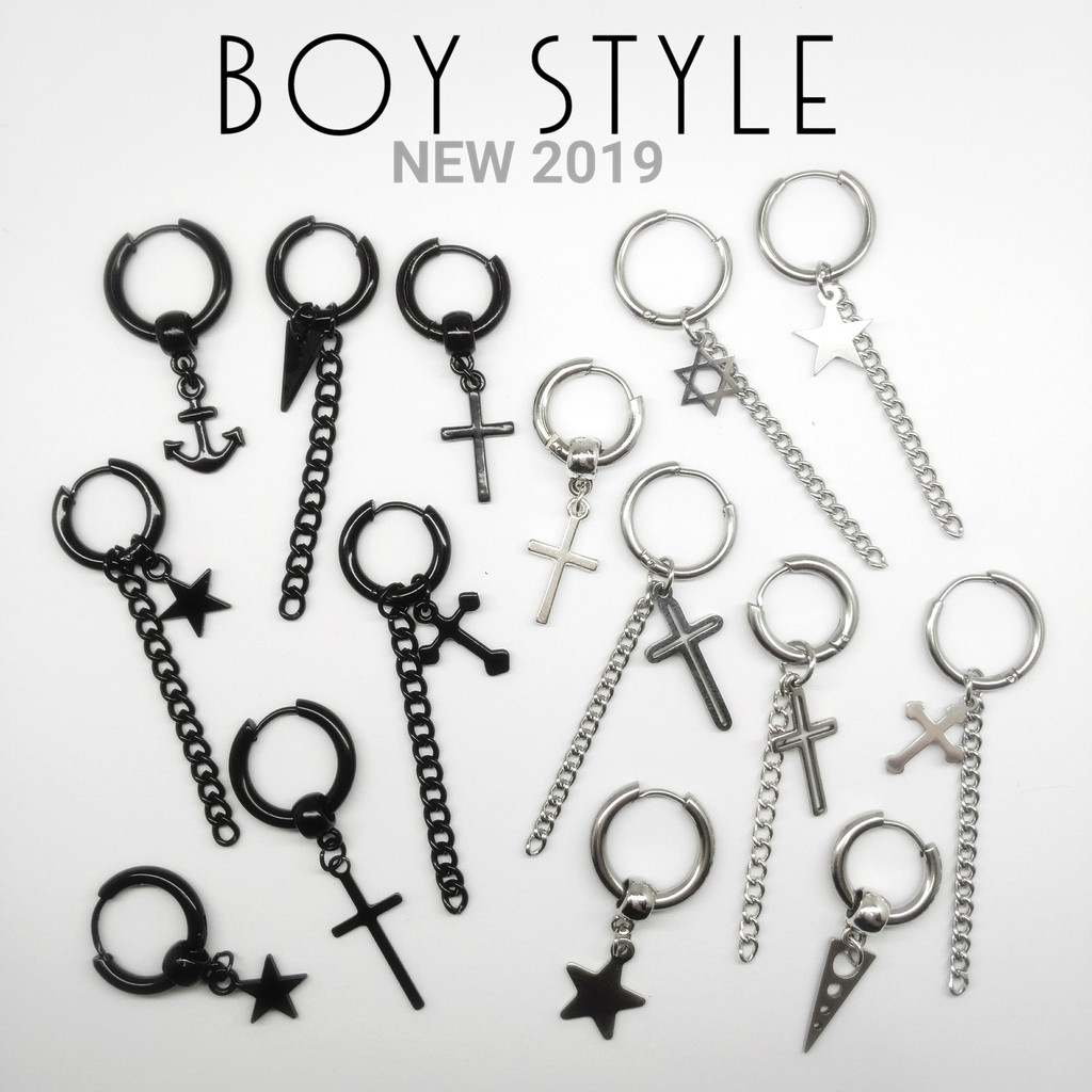 ต่างหูหนีบ/เจาะ KOREA BOY STYLE ฮิตที่สุด