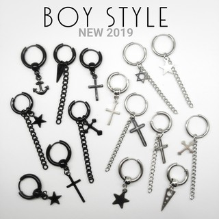 ต่างหูหนีบ/เจาะ KOREA BOY STYLE ฮิตที่สุด