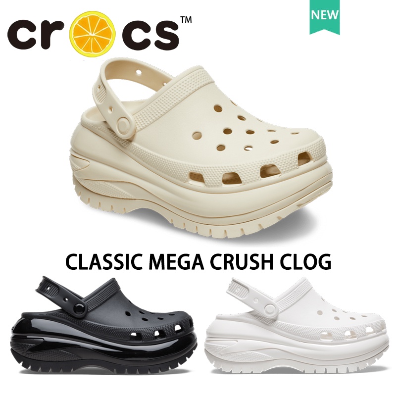 รองเท้า cross ผู้หญิง Cross Platform Classic Mega Crush Clog รองเท้าไปทะเล รองเท้าพื้นหนา#207988