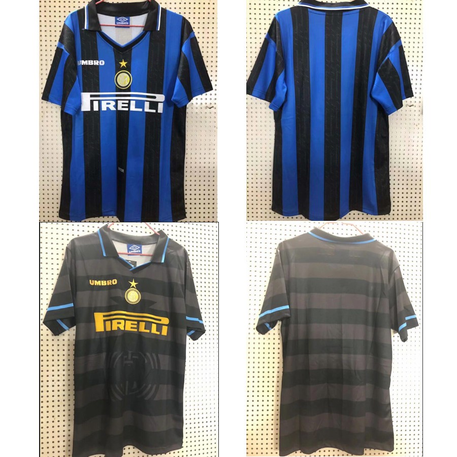 คุณภาพสูงสุด 1997 1998 Inter Milan เสื้อฟุตบอลย้อนยุค