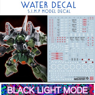 Water​ Decal MG 1/100 Blaze Zaku Phantom Warrior ยี่ห่อ S.I.M.P. Model Decal