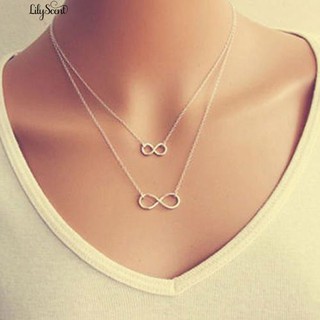 👍🎀Lady Double 8 Shape Infinity Choker คำอธิบายสร้อยคอ Bib