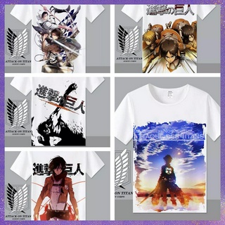 เสื้อยืดใหม่ 2022เสื้อยืดแขนสั้น พิมพ์ลายอนิเมะ Reville Allen Allen attack on titan Mikasa Sea Sun 4 attack on titan สํา