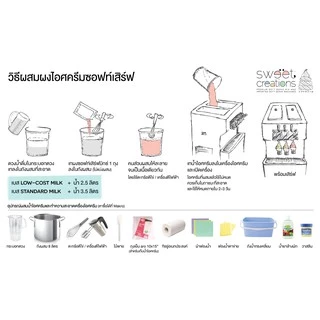 Sweet Creations - ผงไอศครีมซอฟท์เสิร์ฟ ผงไอติม ผงไอติมผัด สูตร Standard