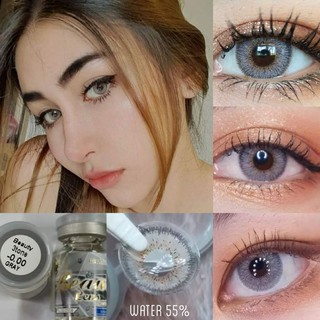 คอนแทคเลนส์ Beauty 3tone gray บิวตี้เลนส์ (Beautylens)เลนส์อั้มค่าอมน้ำ55% สายตา 50-1000