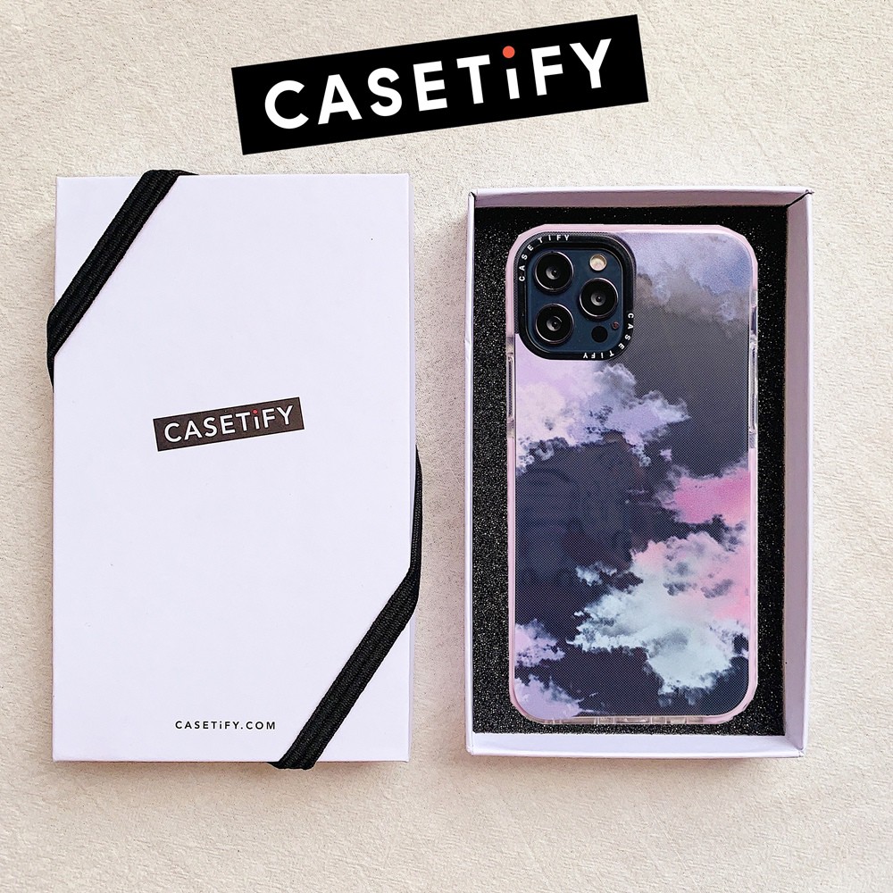 Ready Stock Original Casetify Pretty Purple Color Clouds Soft Silicone Tpu Case Cover Apple Iphone 7 8 Plus 7 8 X Xs X Shopee Thailand